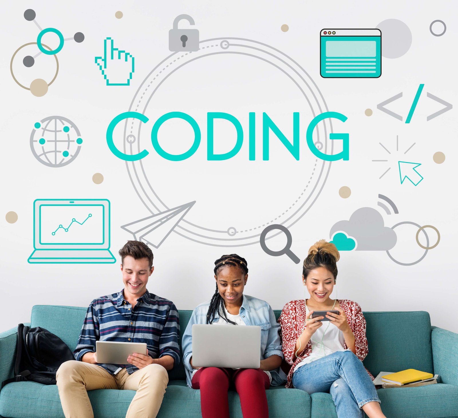 Programming code displayed on a computer